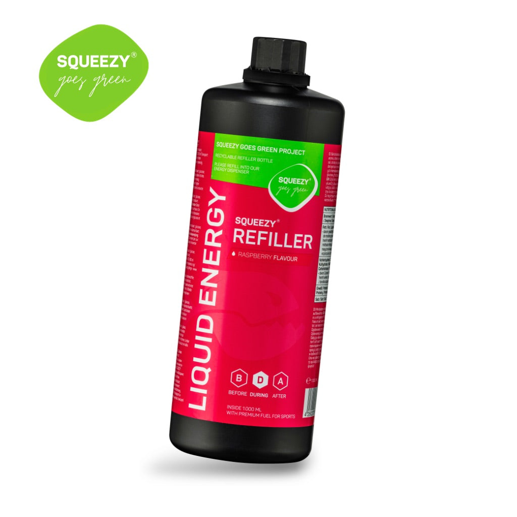 SQUEEZY Energy Gel Raspberry Refill Flasche 500ml