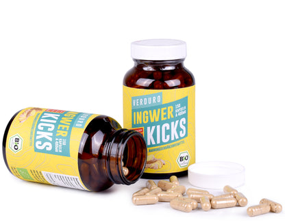 VERDURO INGWER KICKS - BIO Ingwer Kapseln 150 Stk.