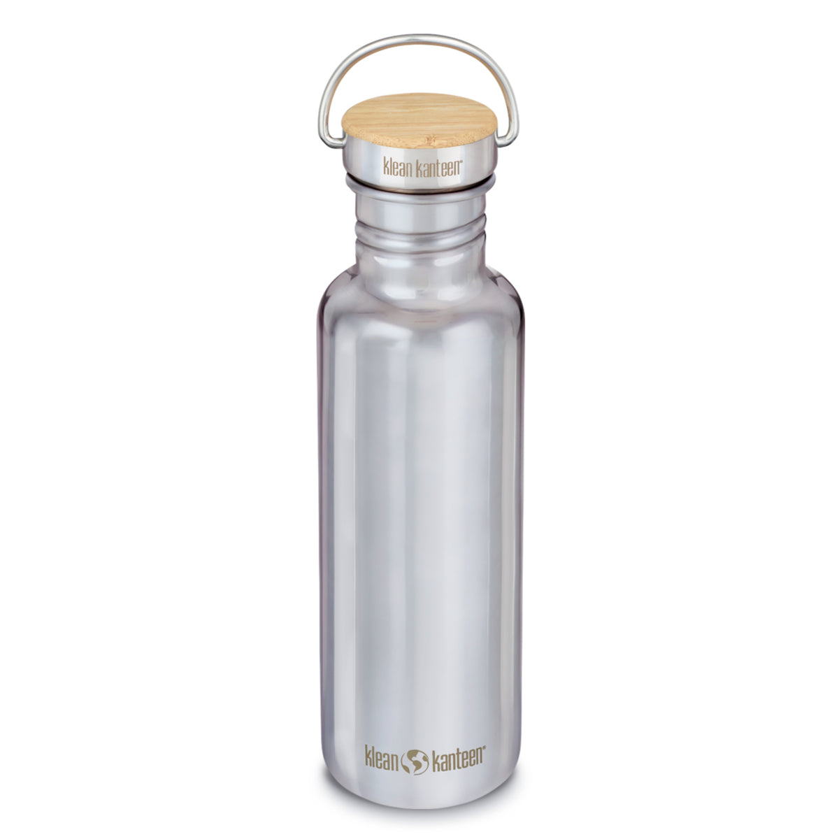 Klean Kanteen Reflect - 532ml Edelstahl Trinkflasche mit Bambusdeckel