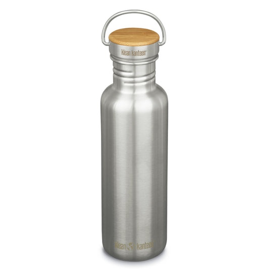 Klean Kanteen Reflect - 800ml Edelstahl Trinkflasche mit Bambusdeckel