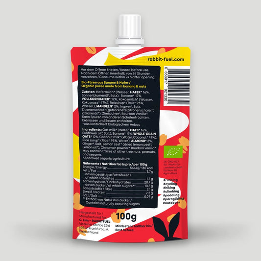 Rabbit Fuel OatNana BIO Püree Banane + Hafer