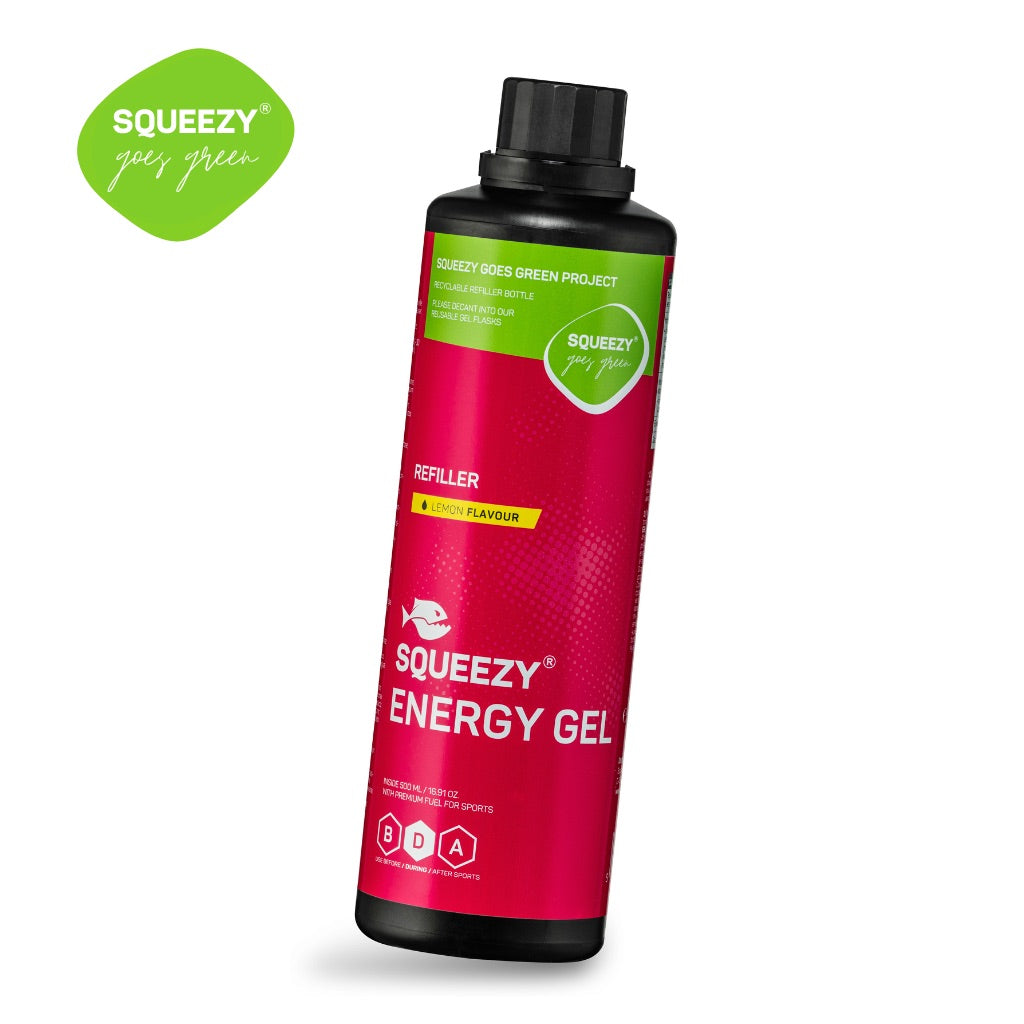 SQUEEZY Energy Gel Lemon Refill Flasche 500ml